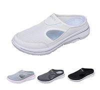 Orthopaedic sandals, breathable mules, height increase, trekking sandals, ergonomic pain-relieving comfort shoes, women's and men's clogs, lightweight slippers, White, 10 UK