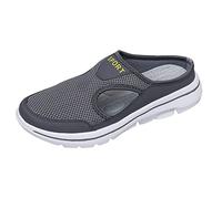 Orthopaedic sandals, breathable mules, height increase, trekking sandals, ergonomic pain-relieving comfort shoes, women's and men's clogs, lightweight slippers, darkgray, 9 UK