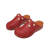 Orthopaedic Sandals, Washable Slingback Sandals, Comfortable Sports Knitted Sandals, Mesh Soft Slippers, Casual Women's Shoes, Sports Shoes, Garden Shoes, Portable Slippers, Outdoor Walking Shoes, red