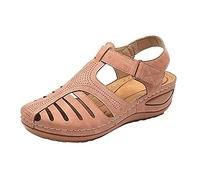 Orthopaedic Sandals Washable Slingback Summer Comfortable Sports Knitted Sandals Mules Mesh Soft Sole Casual Women's Shoes Sports Shoes Garden Shoes Portable Slippers Outdoor Walking Shoes, pink, 8.5