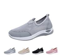 Orthopaedic Sandals Women's Breathable Trainers Leisure Lightweight Sports Shoes Running Tennis Walking Shoes Gym Trainers Wide Foot Comfortable Jogging Shoes, gray, 5 UK