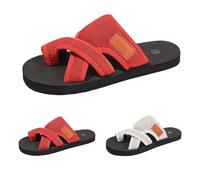 Orthopaedic Sandals Women's Hallux Valgus Slippers Women's Summer Comfortable Women's Slippers Solid Sole Mules Flat Sandals Back Open Slides Slip-Ons Walking Shoes Hiking Sandals, red, 4 UK
