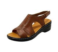 Orthopaedic Sandals Women's Summer, Ergonomic Platform Sandals with Soft Footbed, Casual Wedge Sandals, Water Sandals, Leisure Sandals, Lightweight Outdoor Sandals, Summer Shoes, brown, 7 UK