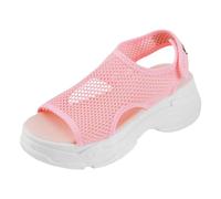 Orthopaedic Sandals Women's Summer Mesh Soft Sole Sandals Comfortable Cool Sandals Trekking Sandals with Footbed Breathable Ortopedic Shoes Classic Roman Sandals Flat Summer Shoes, red, 7 UK