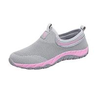 Orthopaedic Shoes for Women Walking Shoes for Women UK Couples' Women's New Spring Flying Knit Casual Sports Middle Elderly Orthopedic Walking Trainers Non Trainer Pink 5.5