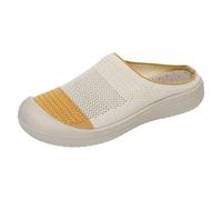 Orthopaedic Shoes for Women Women Running Shoes Women's Summer New Breathable Leisure Mesh Half Drag Round Head Soft Bottom Shallow Mouth Casual Orthopedic Sneaker Yellow 5