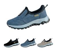 Orthopaedic Shoes Men's Extra Wide and Soft Sole - Sports Shoes Men Without Lacing Pain Relief Breeze Shoes Unisex Non-Slip Abrasion-Resistant Slip On Walking Shoes Hiking Shoes, blue, 9 UK