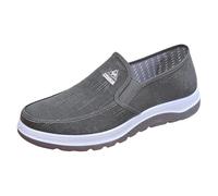 Orthopaedic Shoes Men's Trainers Comfortable Walking Shoes Non-Slip Casual Shoes Canvas Shoes Lightweight Low Shoes Simply Work Shoes Breathable Outdoor Shoes Wide Feet Canvas Shoes, gray, 10 UK