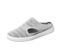Orthopaedic Shoes Women's Men's Slippers Mesh Clogs Flat Sole Garden Shoes Slip On Walking Shoes Slip-On Shoes Breathable Sandals Lightweight Leisure Sabots Sandals Beach Slippers, gray, 12 UK
