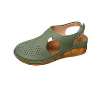 Orthopaedic Shoes Women's Sandals Women's Breathable Memory Foam Nurse Sports Shoes Comfortable Walking Shoes Soft Platform Sandals Width H Summer Shoes Outdoor Trainers, Green, 5 UK