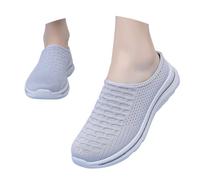 Orthopaedic Shoes Women's Slippers Front Closed Sandals Ergonomic Shoes Wide H Walking Shoes Summer Slip On Sneakers Breathable Sabots Comfortable Clogs Summer Shoes, gray, 4 UK