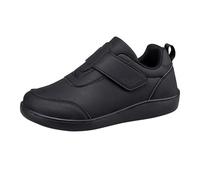 Orthopaedic Shoes Women's Walking Shoes Women's Leather Extra Wide Diabetic Shoes Adjustable Summer Shoes Buckle Strap Comfortable Health Shoes Elegant Sneakers Swollen Women's Shoes, black, 5 UK
