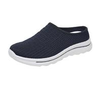 Orthopaedic Shoes Women's Wide H Slippers Mesh Breathable Slippers Front Closed Casual Shoes Comfortable Slip On Clogs Lightweight Thick Bottom Slippers Outdoor Mules, blue, 8.5 UK