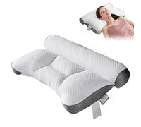 Orthopaedic Sleep Apnea Pillow with Ear Slot, Ergonomic Neck Support Pillow for Sides, Slow Rebound, Soft, Comfortable, Refreshes Waking Up Without Neck Pain, Anti Snoring Pillow