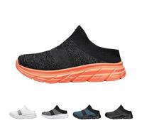 Orthopaedic Slippers Women's Sandals Closed Front Mules with Footbed Ergonomic Shoes Air Cushion Summer Slip on Walking Shoes Breathable Wide Feet Hiking Shoes, orange, 2 UK