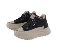 Orthopaedic Trainers Women's Platform Tennis Shoes Round Toe Thick Floor School Shoes Comfortable Lace Running Shoes Lightweight Fitness Shoes Women Elevate Shoes Casual Non-Slip Athletic Shoes, black