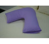 Orthopaedic V-pillow with Free pillowcase- Pregnancy Support V Shaped Triangle Pillow with polycotton pillowcase 74x34cm-Hollow Fibre V-pillow for for Neck,Maternity Pregnancy Support (Lilac)