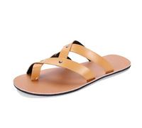 Orthopedic Beach Sandals, Casual Breathable Fashion Slip-On Bunion Corrector Sandals for Men, Lightweight Non-slip Open Toe Corrector, for Pain Relief Hallux Valgus Bunion Symptoms(Khaki,8.5 UK)