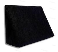 Orthopedic Bed Wedge Pillow - Back Support, Memory Foam Pillow for Leg rest & Back Pain, Acid Reflux, Snoring & GERD, for Respiratory Problems - Wedge Cushion with Cover (Black, 38cm X 32cm X 10cm)