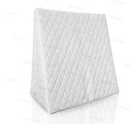 Orthopedic Bed Wedge Pillow with Quilted Cover | Memory Foam Support Pillow for Sitting up, Anti Snoring, Sleep Apnea & Leg Rest | Acid Reflux Pillow for GERD, Breathing Problems (50cm X 40cm X 30cm)