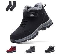 Orthopedic Boots - Ergonomic Winter Boots - Men Women Winter Outdoor Fur Lining Snow Boots Comfortable Waterproof Non-Slip Snow Boots - Pain Relieving & Warming ( Color : Men-Black , Size : 42 EU )