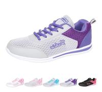 Orthopedic Bowling Shoes for Women UK Wide Width Lace Up Bowling Sneakers | Ladies bowling shoes, breathable lace-up bowling sneakers, comfortable soft soles, lightweight mesh athletic slip-on sneakers