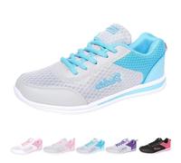 Orthopedic Bowling Shoes for Women UK Wide Width Lace Up Bowling Sneakers | Ladies bowling shoes, breathable lace-up bowling sneakers, comfortable soft soles, lightweight mesh athletic slip-on sneakers
