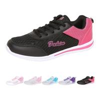 Orthopedic Bowling Shoes for Women UK Wide Width Lace Up Bowling Sneakers | Ladies bowling shoes, breathable lace-up bowling sneakers, comfortable soft soles, lightweight mesh athletic slip-on sneakers