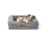 Orthopedic dog bed, Breathable Orthopedic Grey Chenille Cooling Gel And Memory Foam Pet Dog Square Bulk Beds,Memory foam dog bed(L)
