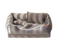 Orthopedic dog bed, Dutch Velvet Dog Bed Autumn Winter Thickening Warmth Square Sofa Beds Soft Removable Wave Sponge Pad Pet Dogs Accessories,Memory foam dog bed(Forest green,M (60x45x20) cm)