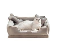 Orthopedic dog bed, Dutch Velvet Dog Bed Autumn Winter Thickening Warmth Square Sofa Beds Soft Removable Wave Sponge Pad Pet Dogs Accessories,Memory foam dog bed(Teal color,M (60x45x20) cm)