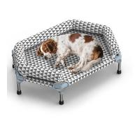 Orthopedic Dog Bed for Medium Dogs - Removable Bolsters & Cleanable Cover,Elevated Outdoor Dog Bed,Easy to Assemble,Up to 100lbs,Medium