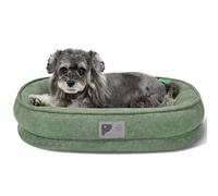 Orthopedic Dog Bed for Small Dog, Washable with Removable Cover&Non-Slip Bottom with Four-Sided Bolster Cushions,squishmallow Green L