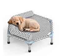 Orthopedic Dog Bed for Small Dogs - Removable Bolsters & cleanable Cover,Elevated Outdoor Dog Bed,Raised Dogs Bed,Easy to Assemble,Up to 75 lbs,Small