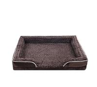 Orthopedic dog bed, Large Movable Dog Bed, Pet Sofa And Handrail, Non-sliding At The Bottom, Orthopedic Egg Foam, Sleep,Memory foam dog bed(Coffee,L)