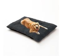 Orthopedic Dog Bed Large Washable, Fluffy Dog Sofa Bed Cushion Mat, Medium Large Size Warm Pet Crate Mattress, Removable Pet Cushion Pillow with Non-Slip Base (140x110x12cm,Dark Grey)