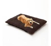 Orthopedic Dog Bed Large Washable, Fluffy Dog Sofa Bed Cushion Mat, Medium Large Size Warm Pet Crate Mattress, Removable Pet Cushion Pillow with Non-Slip Base (70x50x8cm,Brown)