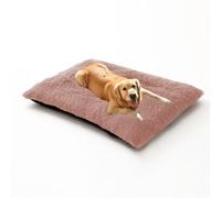 Orthopedic Dog Bed Large Washable, Fluffy Dog Sofa Bed Cushion Mat, Medium Large Size Warm Pet Crate Mattress, Removable Pet Cushion Pillow with Non-Slip Base (100x70x10cm,Pink)