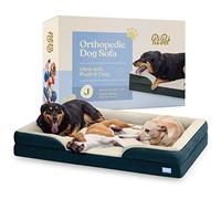 Orthopedic Dog Bed - Ultra Comfortable Dog Bed for Giant Dogs - Breathable Waterproof Egg Foam Bed with Extra Head and Neck Support - Removable Washable Cover