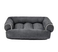 Orthopedic Dog Bed, Washable Sofa-Style for Medium to Large Dogs, PP Cotton Filling, Anti-Slip Bottom, Calming Design with Bolsters