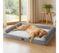 Orthopedic Dog Beds for Extra Large Dogs, Waterproof Memory Foam XL Pet Bed with Sides, Non-Slip and Egg Crate Foam, Large Dog Couch Bed with Washable Removable Cover