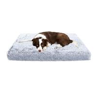 Orthopedic Dog Beds Large, Calming Dog Crate Mattress with Removable Washable Cover, Warm Puppy Pillow Cushion, Pet Mattress Mat, Anti-Anxiety Pet Sofa Bed (50x40x5cm,Grey)