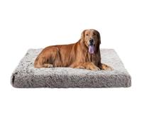 Orthopedic Dog Beds Large, Removable Washable Rectangle Dog Beds, Fluffy Anti Anxiety Pet Pillow Cushion, Pet Crate Mattress Puppy Mat with Non-Slip Bottom (50 * 40 * 5cm,Coffee)