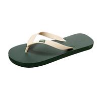 Orthopedic Flip Flops Mens Summer Flat Thong Sandals Slip On Lightweight Slip-Resistant Beach Shoes Open Toe Comfortable Bathroom Poos Slippers Memory Foam Shower Walking Shoes Trendy Green