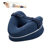 Orthopedic Knee Pillow for Sleeping on Side, Memory Foam Side Sleeper Leg Pillow, Hip Spine Alignment Cushion with Strap for Sciatica, Back, Joint & Pregnancy Pain Relief, Removable Washable Cover