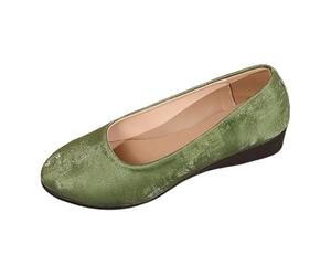 Orthopedic Loafers Shoes for Women Comfy Flat Womens Moccasin Slippers,Tackle Busy Work Days Wearing Lightweight Canvas Blend Loafer Shoes Delivering Reliable Grip for Wet Pavement Walking Green