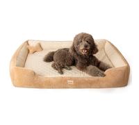 Orthopedic Memory Foam Dog Bed for Giant & XXL Breeds - Senior Dog Hip & Joint Support, Waterproof Liner, Machine Washable Removable Cover, Crate Pad Fits 54'' Crates, Non-Slip Base, Bolster Sides