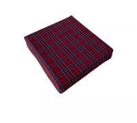 Orthopedic Memory Foam Seat Cushion for Pressure Relief Waterproof Cover, Ideal for Office Chairs, Cars, Wheelchairs & Mobility Scooters, with Zippered Cover (Red Check, 18" x 16" x 4")