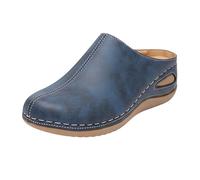 Orthopedic Mules Closed Toe Sandals for Women, Arch Support Slip On Slides Sandals Wide Fit Ladies Clogs Comfortable Orthotic Shoes Summer Casual Slip on Backless Shoes Walking Wedges Deals Unisex