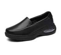 Orthopedic Nursing Shoes for Women with Arch Support,Professional Lightweight Nurse Mates Shoes for Women,Comfortable Non Slip Loafers Work Shoes for Food Service (Color : Black, Size : 5.5 UK)